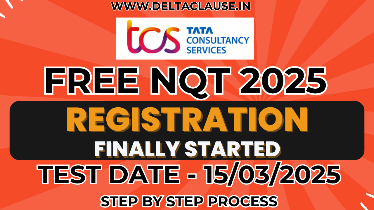TCS NQT 2025 registration portal - Apply for free online.
