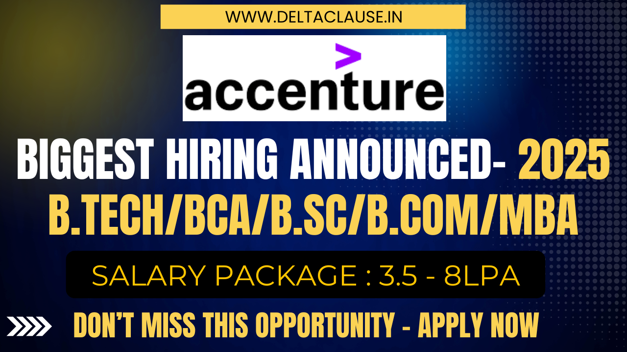 Accenture hiring freshers 2025 – Job openings, salary details, eligibility, and application process.