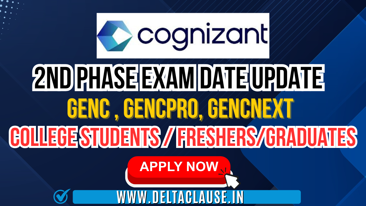 Cognizant GenC Phase 2 Exam preparation guide with key dates and tips.