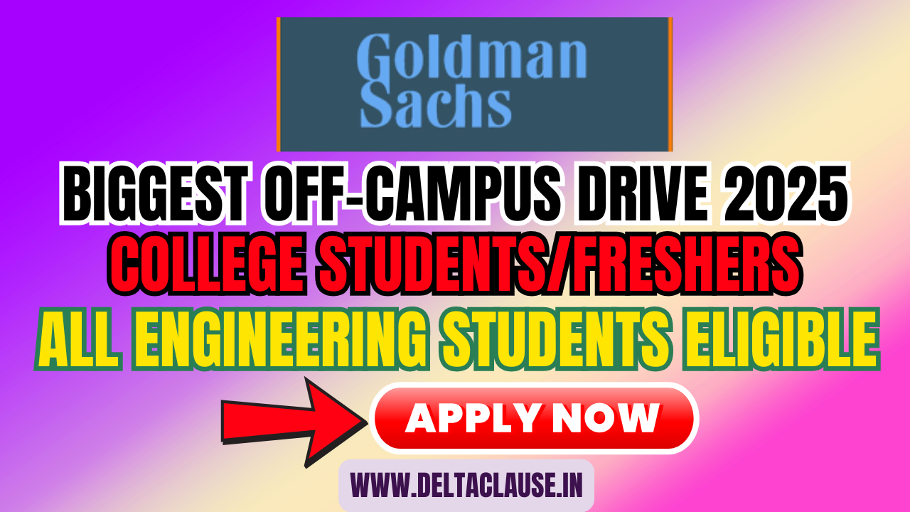 Goldman Sachs hiring 2025 for freshers – Engineering Analyst role with a 34 LPA salary package.