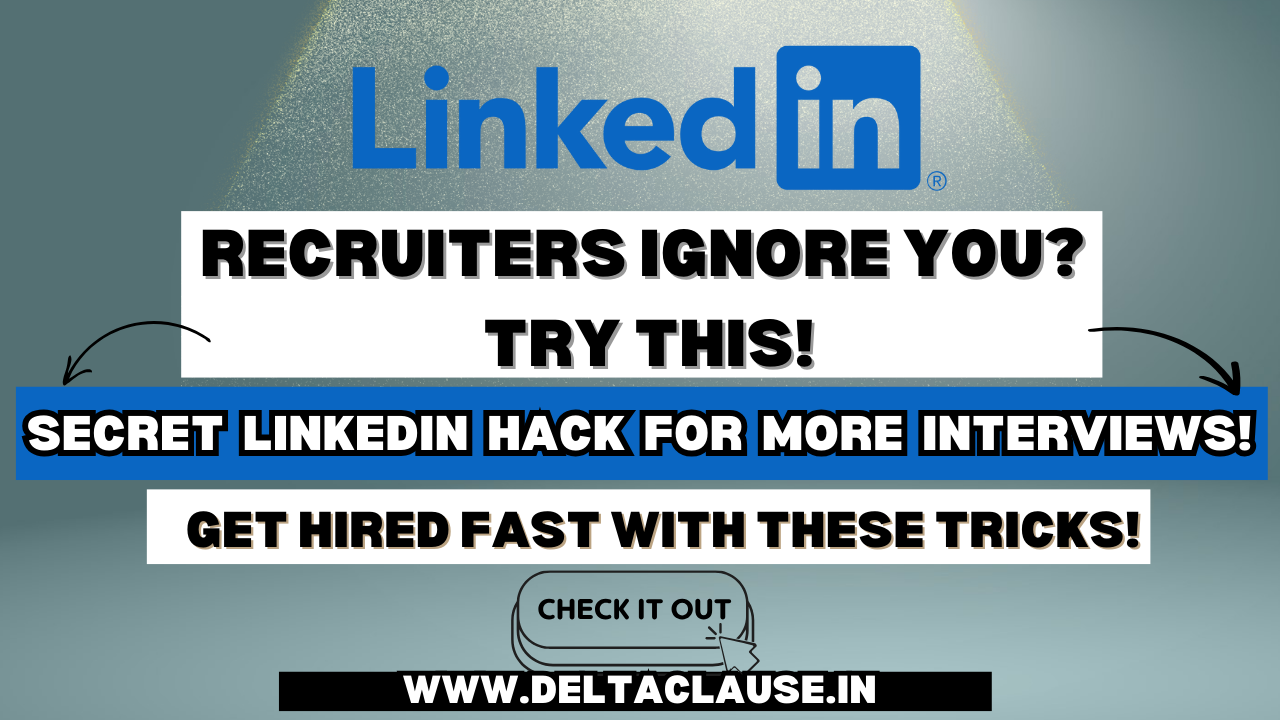 A professional LinkedIn profile with a recruiter’s message notification and “Interview Call Received!” text overlay.